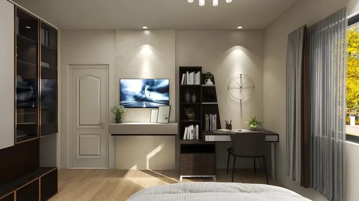 Interior design visualization from AMAC design media.