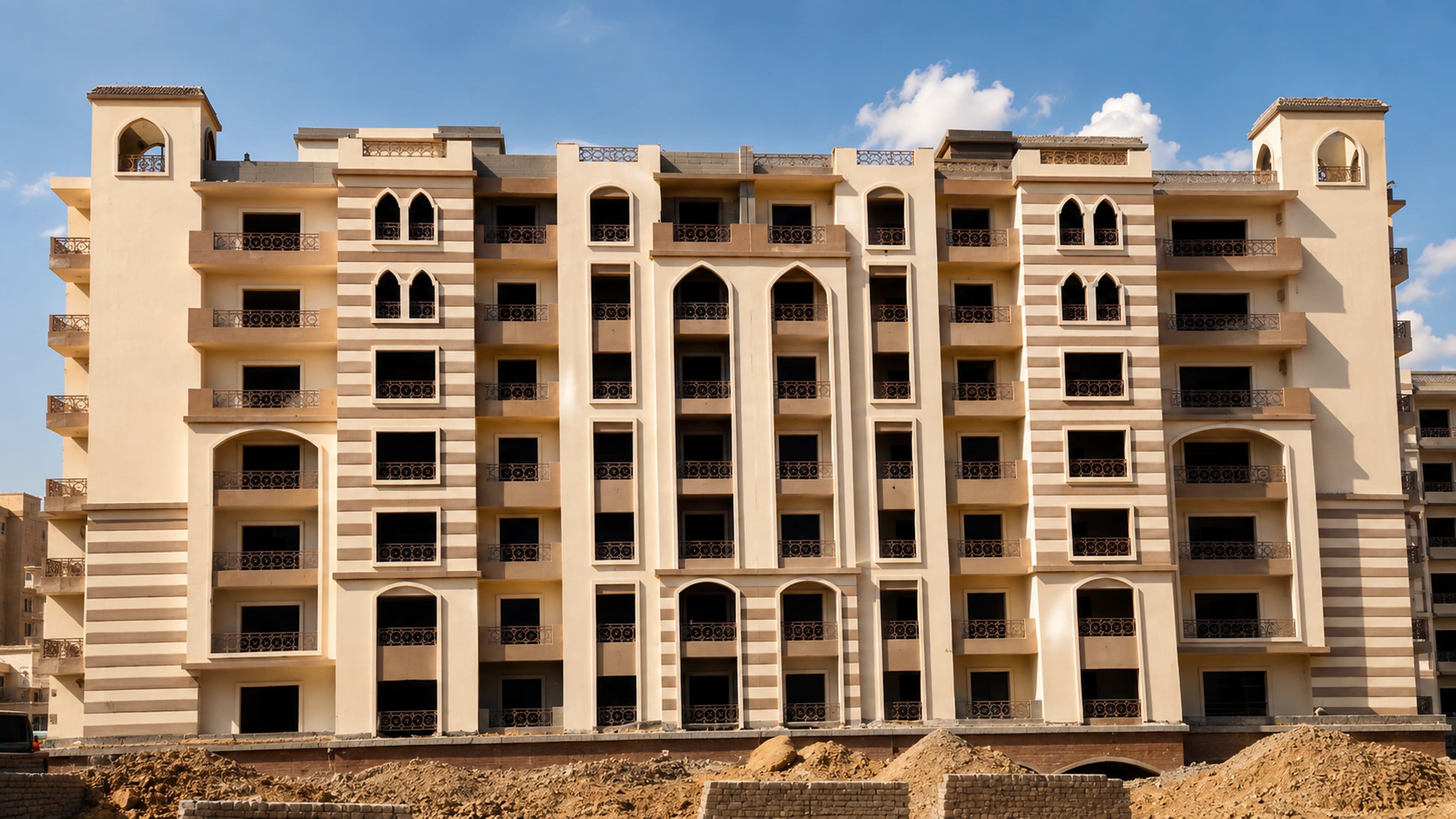 صورة من مشروع المباني السكنية R1 و R2.